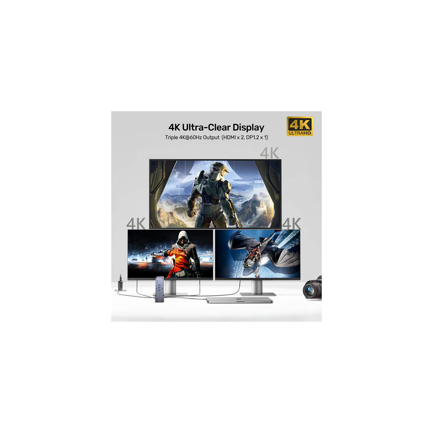 Unitek D1135A 15in1 USB-C Hub Triple 4K Mac M1 Support PD100W — Armenius Store Cyprus