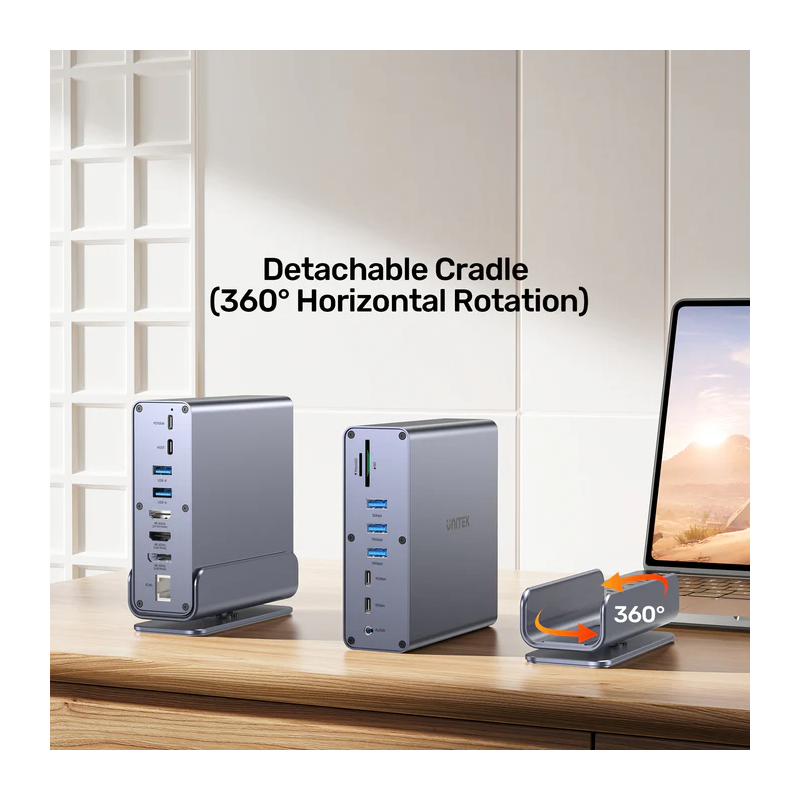 Buy Unitek 15in1 USB-C Hub - D1135A - Supports Macbook M1 Triple 4K Displays PD1... in Cyprus, Nicosia, Limassol, Larnaka, Pafos