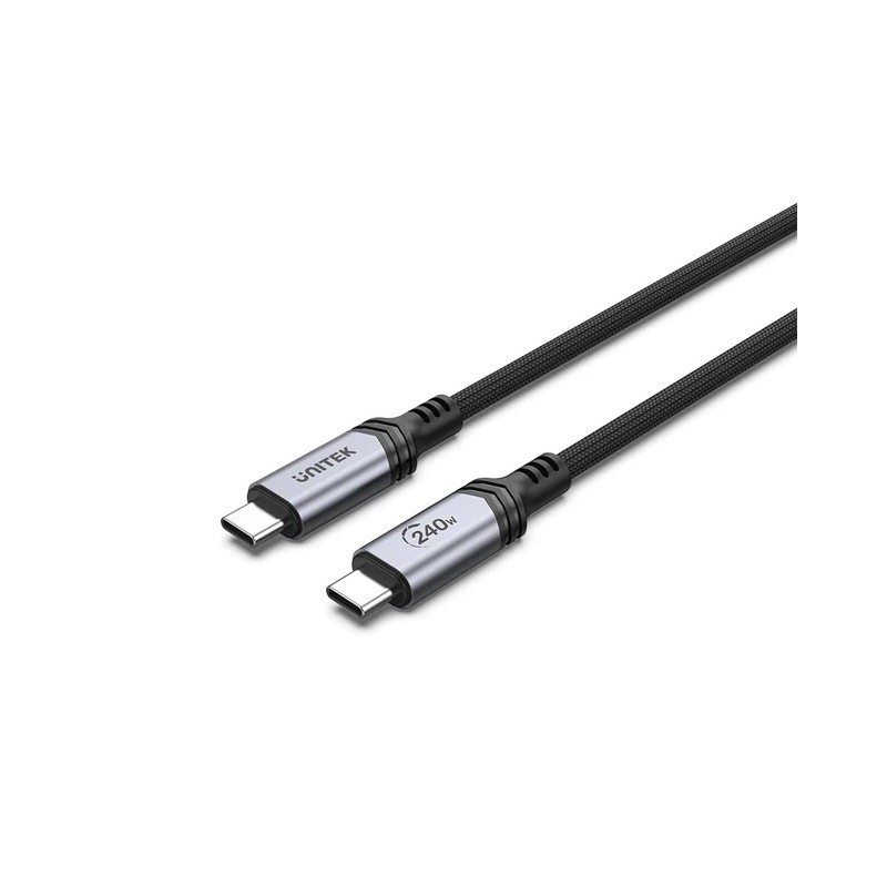 Buy Unitek MC USB-C Cable - C14110GY-2M - PD240W USB3.1 E-Marker 2.0m in Cyprus, Nicosia, Limassol, Larnaka, Pafos
