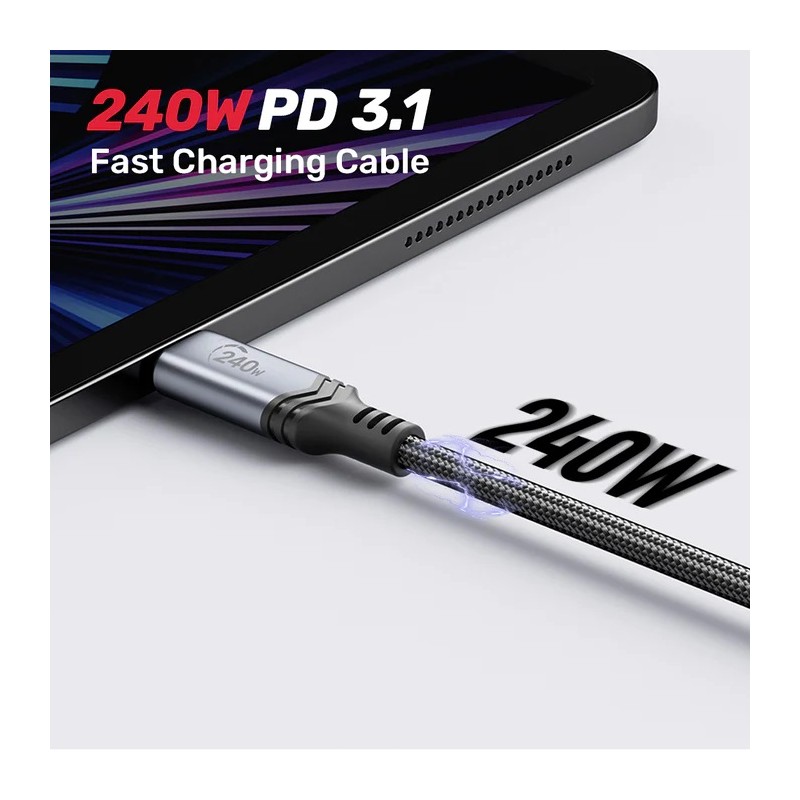 Buy Unitek MC USB-C Cable - C14110GY-2M - PD240W USB3.1 E-Marker 2.0m in Cyprus, Nicosia, Limassol, Larnaka, Pafos