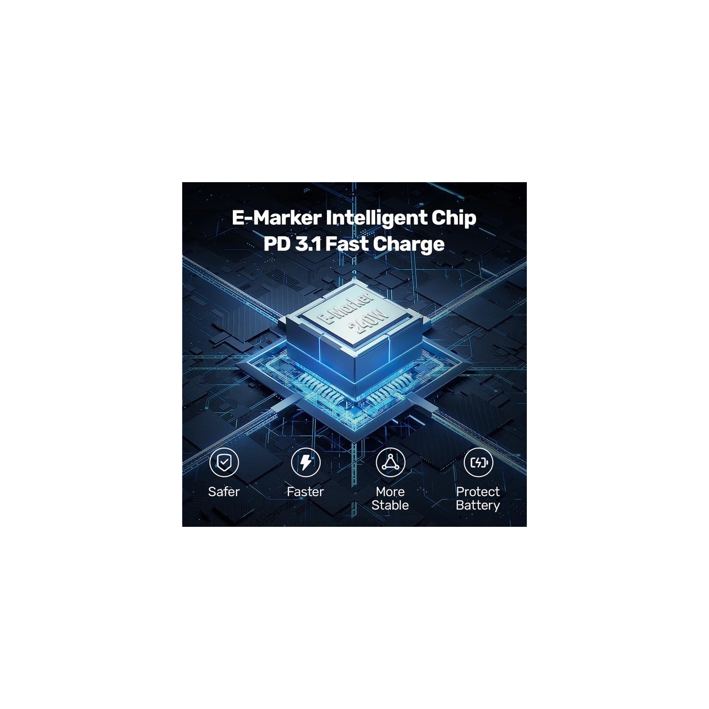 Unitek C14110GY-2M USB-C to C PD240W 2m Cable (Boxed) — Buy in Cyprus with Fast Delivery