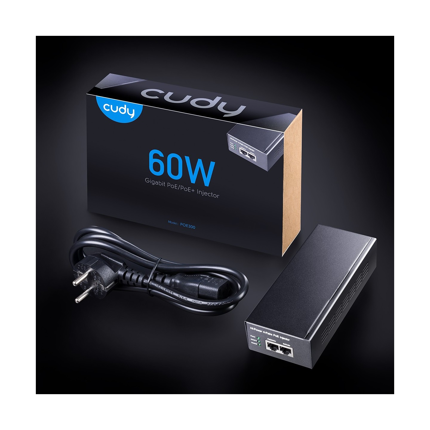 Cudy PoE Adapter Injector Gigabit 802.3bt at 60W - POE300 - Gigabit 802.3bt at 60W — Buy in Cyprus with Fast Delivery