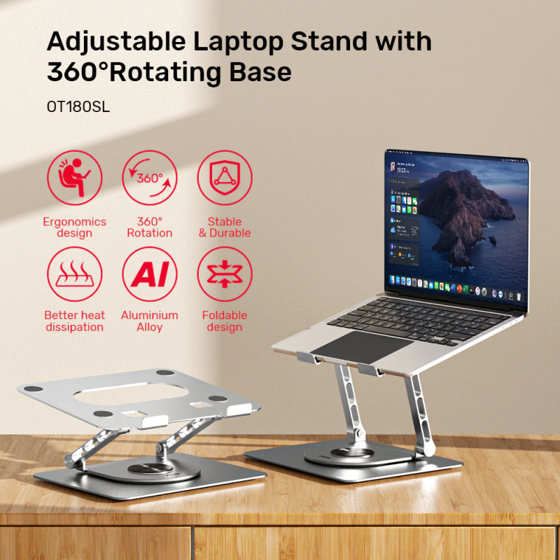 Buy Unitek Stand for Laptop - OT180SL - 360 Rotation in Cyprus, Nicosia, Limassol, Larnaka, Pafos