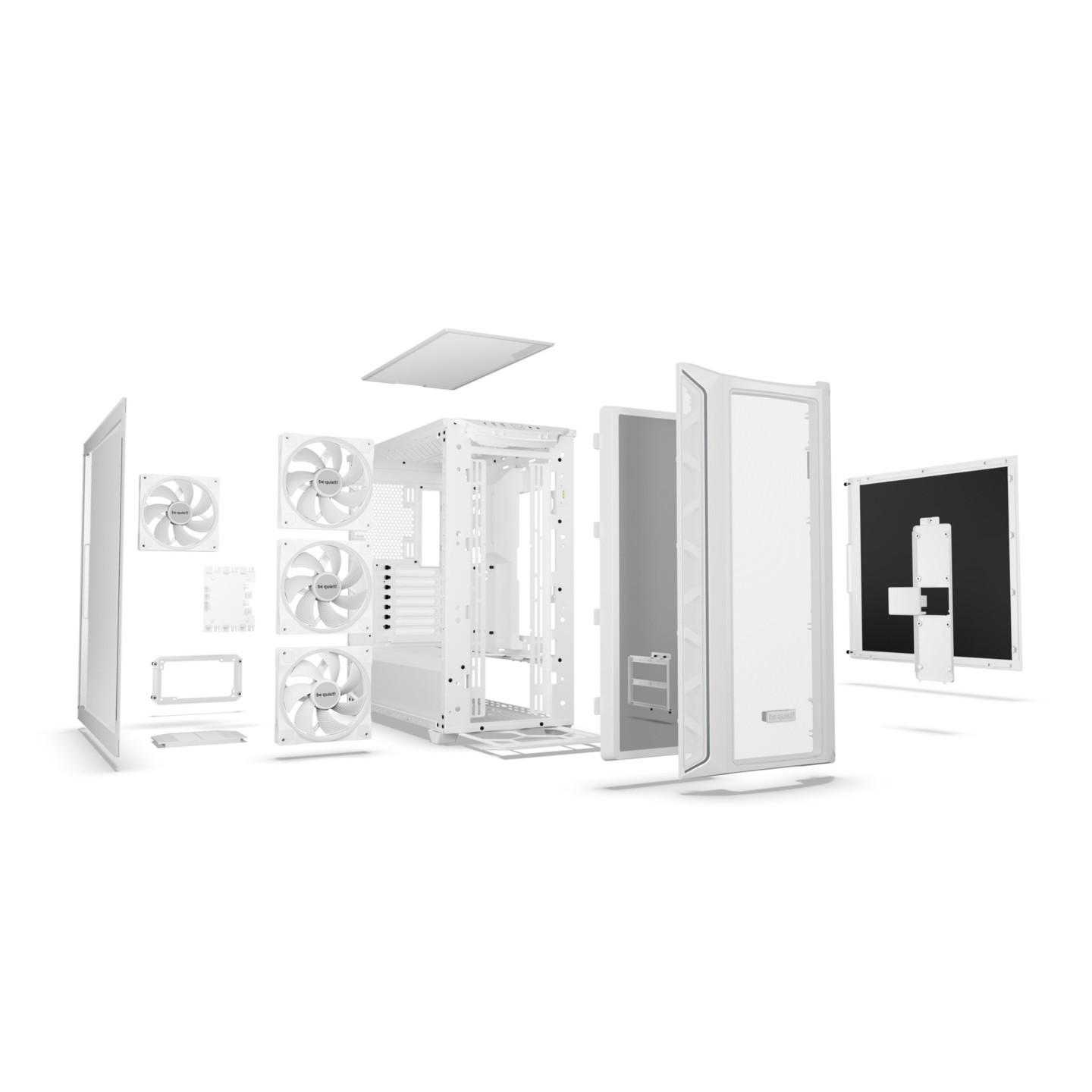 be quiet! Shadow Base 800 FX White Mid Tower Case, Tempered Glass, 4x RGB Fans (Boxed) — Buy in Cyprus with Fast Delivery