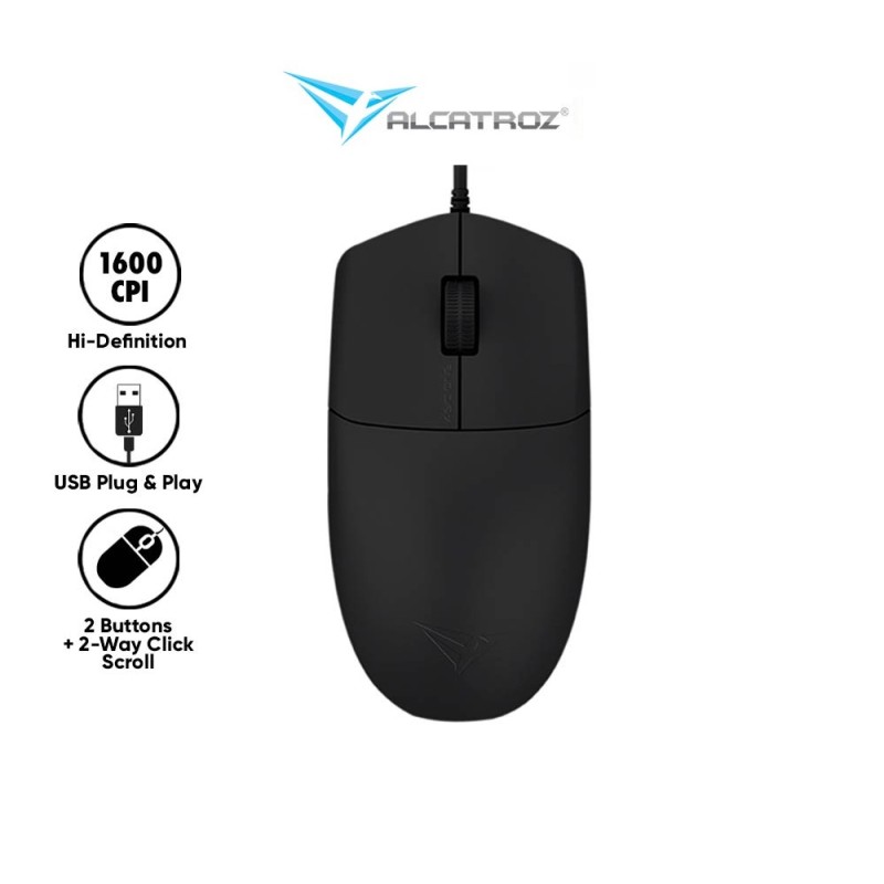 Buy Alcatroz Wired Mouse - ASIC 1 - Black Blister in Cyprus, Nicosia, Limassol, Larnaka, Pafos