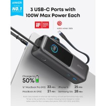 Anker Mobile Powerbank 25000 Prime - 165W Built-In and Retractable Cables — Buy in Cyprus with Fast Delivery
