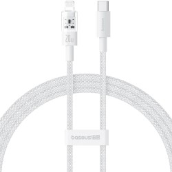 Buy Baseus Cable Lightning to USB-C Gem Series - 1.0m - 20W - White in Cyprus, Nicosia, Limassol, Larnaka, Pafos