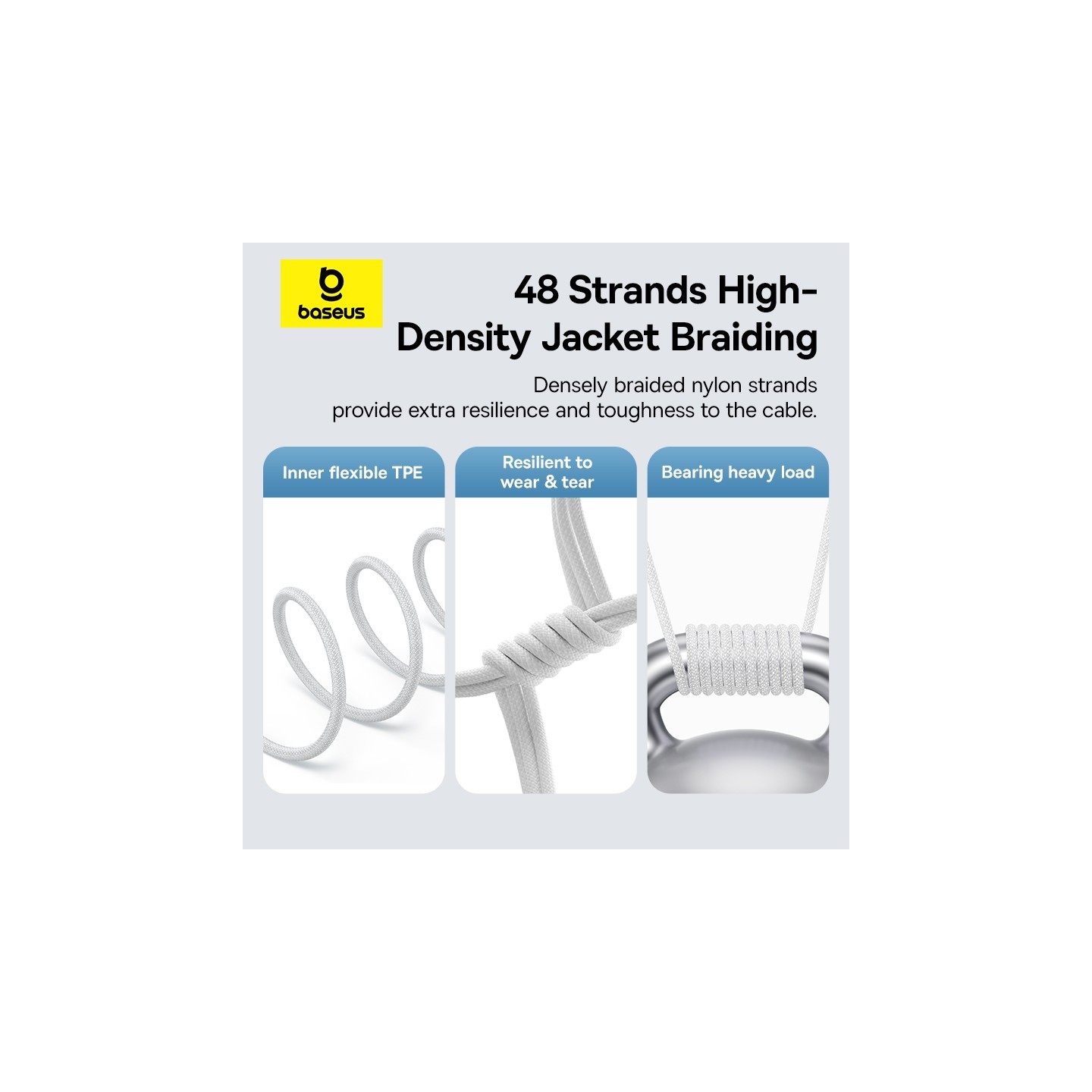 Baseus Cable Lightning to USB-C Gem Series - 1.0m - 20W - White — Buy in Cyprus with Fast Delivery