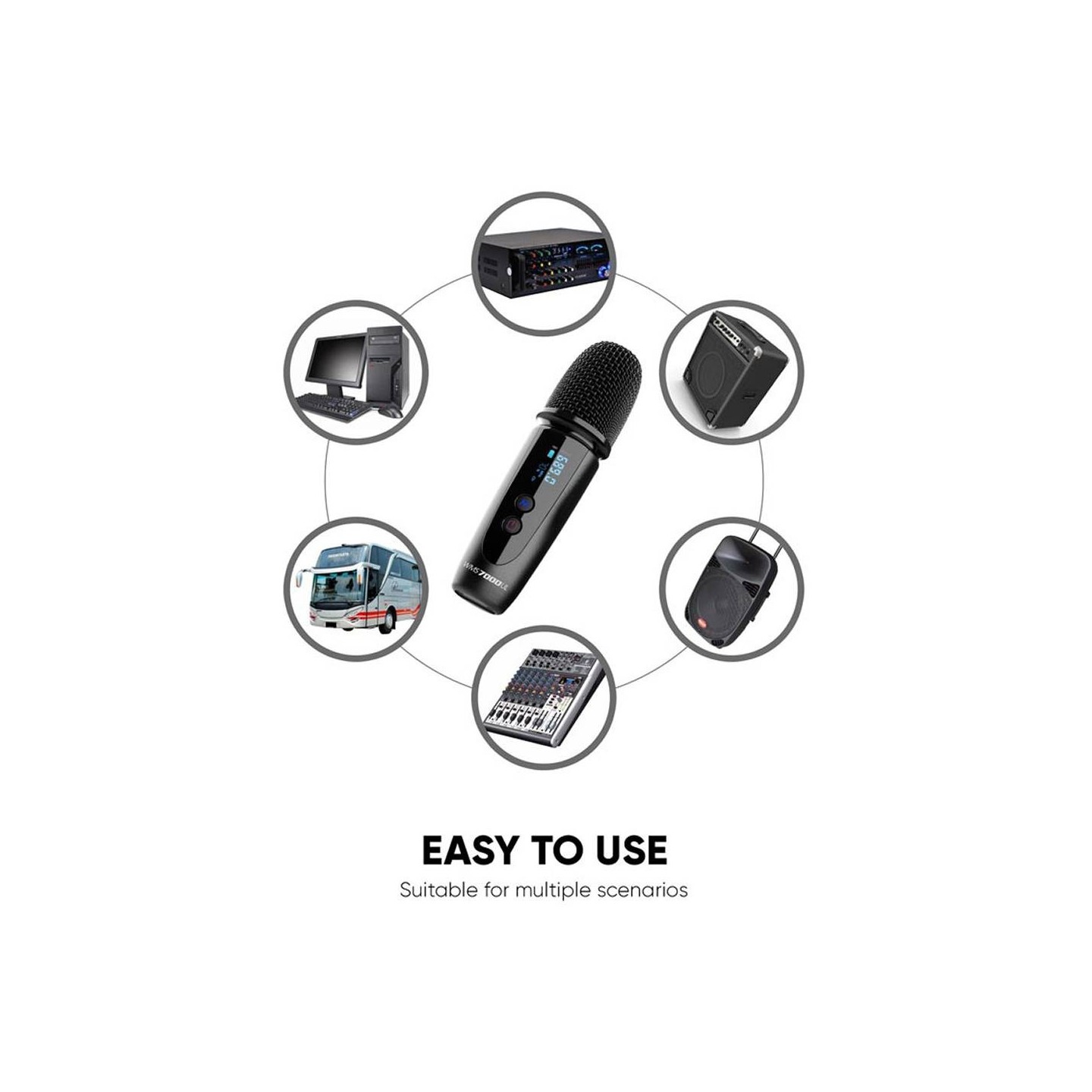 SonicGear Wireless Microphone - WMS 7000 UL - Wireless Microphone with receiver — Buy in Cyprus with Fast Delivery