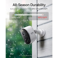 Buy Baseus Security Outdoor Camera - N1 Plus - 2K Full Color White(Add On) in Cyprus, Nicosia, Limassol, Larnaka, Pafos