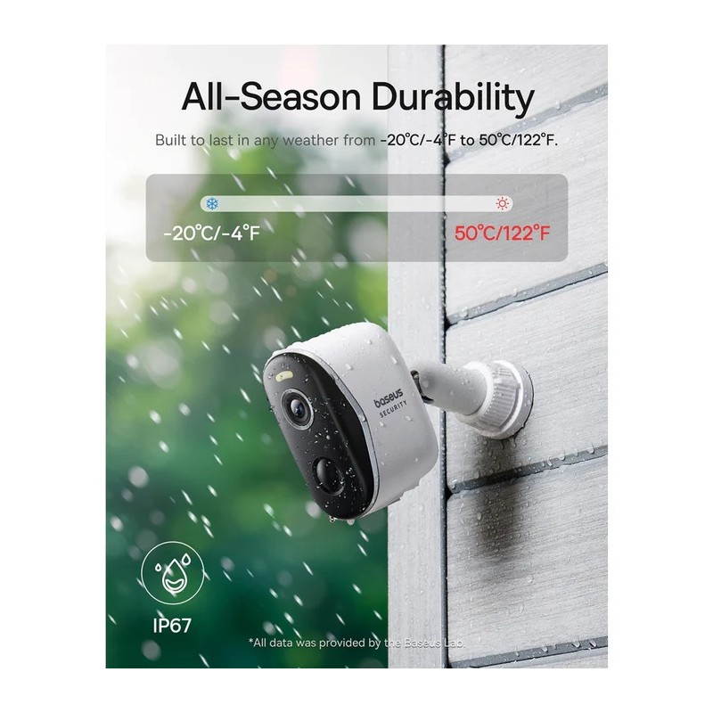 Buy Baseus Security Outdoor Camera - N1 Plus - 2K Full Color White(Add On) in Cyprus, Nicosia, Limassol, Larnaka, Pafos