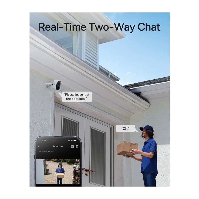 Buy Baseus Security Outdoor Camera - N1 Plus - 2K Full Color White(Add On) in Cyprus, Nicosia, Limassol, Larnaka, Pafos