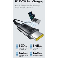 Buy Baseus Cable USB-C to USB-C Gem Series 100W 1.0m Black - USB-C to USB-C, 100... in Cyprus, Nicosia, Limassol, Larnaka, Pafos