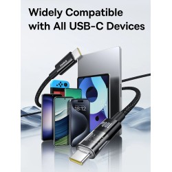 Baseus Gem Series USB-C to USB-C 100W 1.0m Black - CB000092 (Retail) — Buy in Cyprus with Fast Delivery