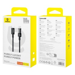 Buy Baseus Cable USB-C to USB-C Gem Series 100W 1.0m Black - USB-C to USB-C, 100... in Cyprus, Nicosia, Limassol, Larnaka, Pafos