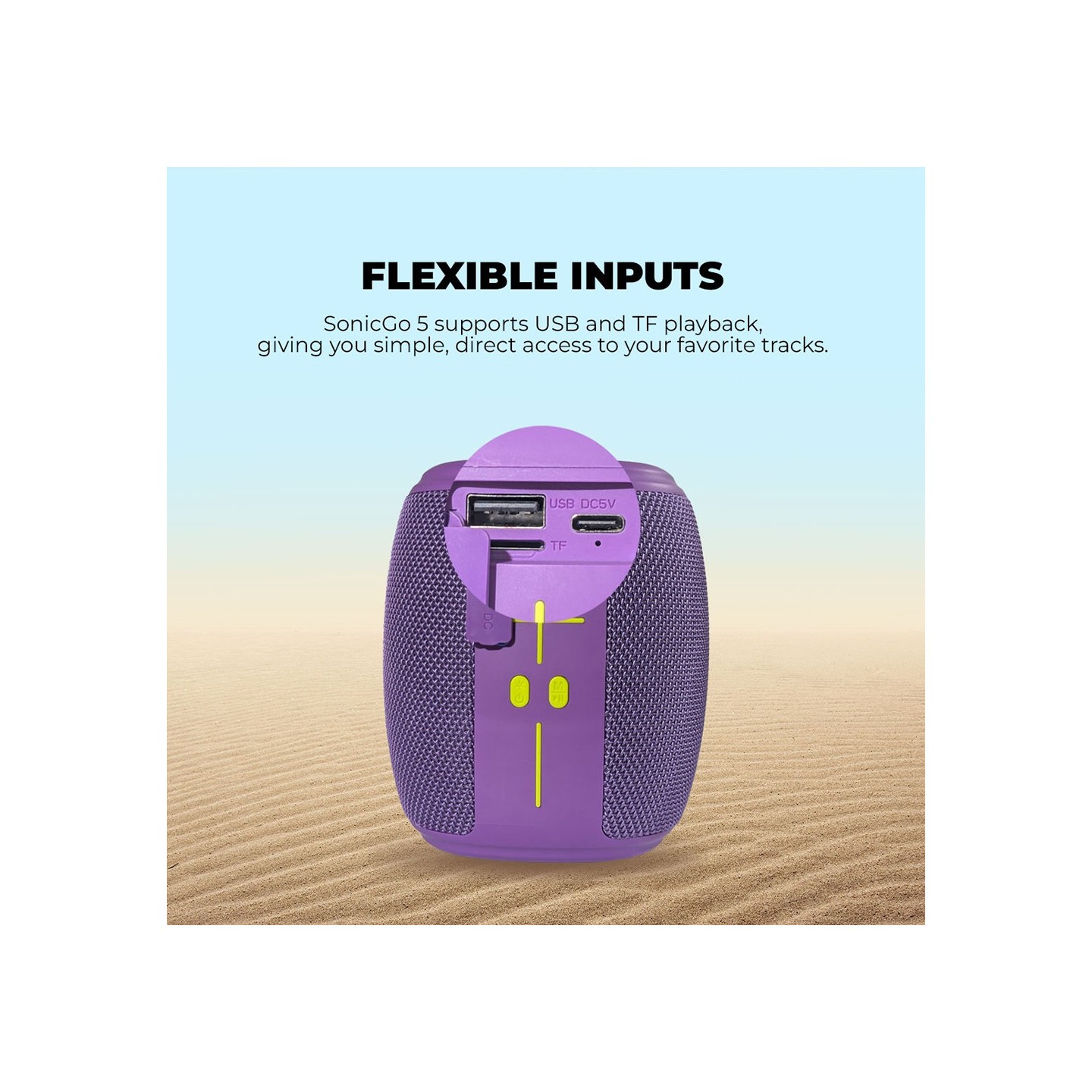 SonicGear Portable Speaker - SONICGO! 5 - TWS BT USB FM RGB Atlantic Blue — Buy in Cyprus with Fast Delivery