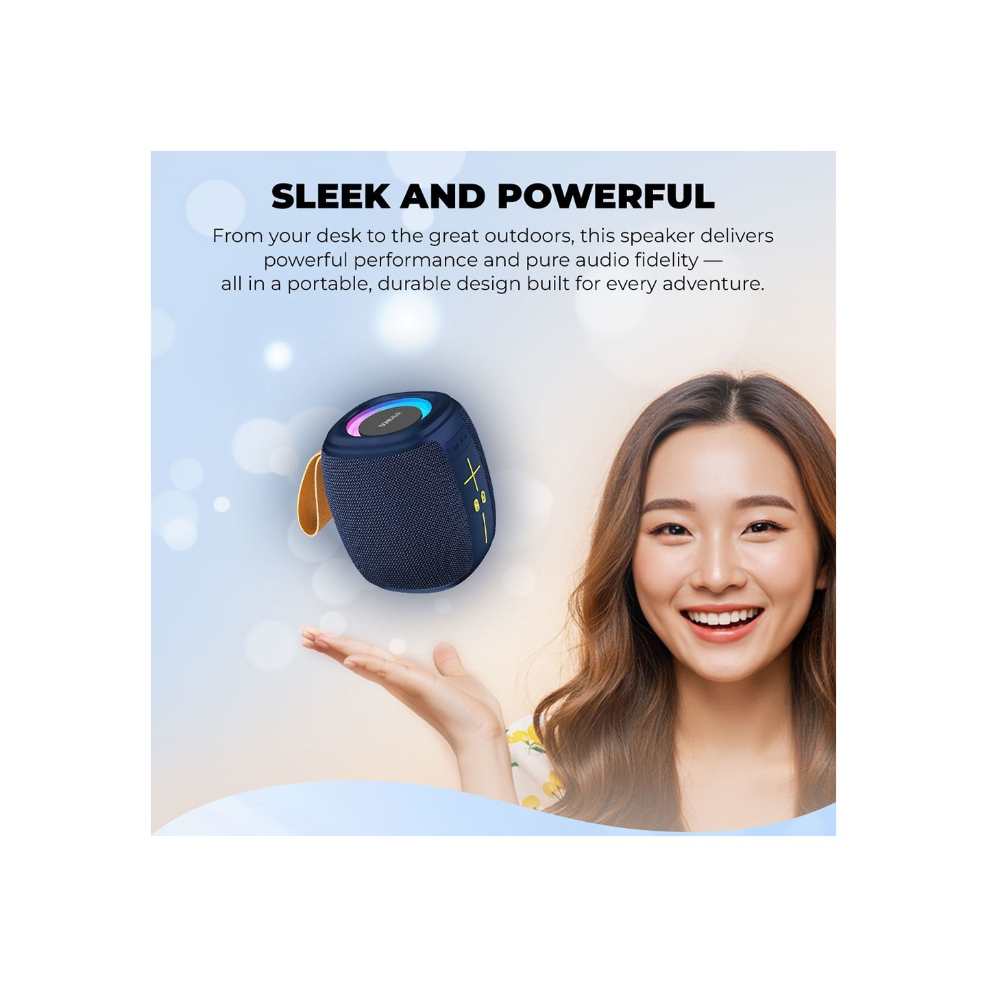 SonicGear Portable Speaker - SONICGO! 5 - TWS BT USB FM RGB Atlantic Blue — Buy in Cyprus with Fast Delivery