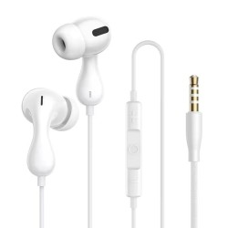 Buy Baseus Headphones - HZ20 - In Ear Wired 3.5mm HiRes White in Cyprus, Nicosia, Limassol, Larnaka, Pafos