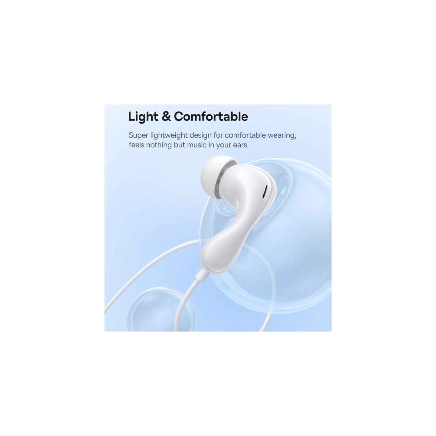 Baseus Headphones - HZ20 - In Ear Wired 3.5mm HiRes White — Buy in Cyprus with Fast Delivery
