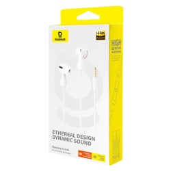 Buy Baseus Headphones - HZ20 - In Ear Wired 3.5mm HiRes White in Cyprus, Nicosia, Limassol, Larnaka, Pafos