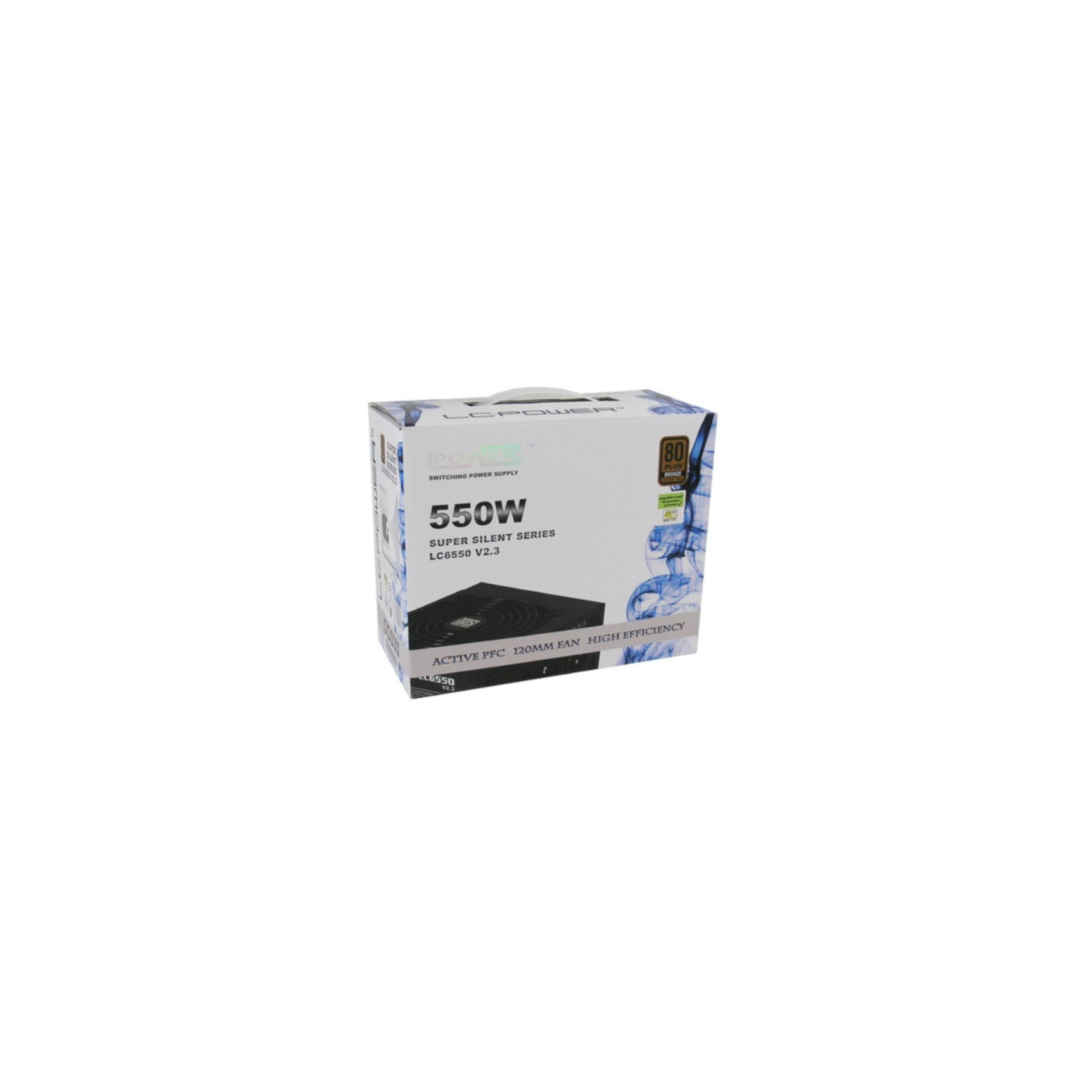 LC-Power Super Silent LC6550 V2.3 - 550W 80 PLUS Bronze ATX PSU, Non-Modular, 120mm Fan — Buy in Cyprus with Fast Delivery