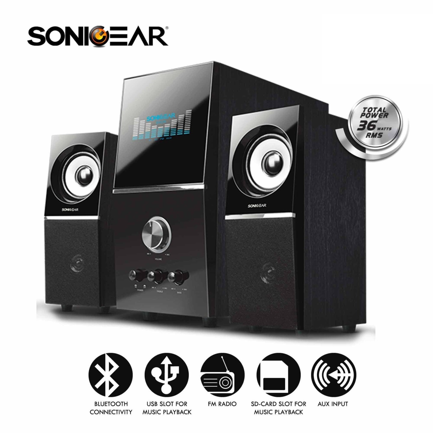 SonicGear EVO5 Pro - BTMI 2.1 - BT Speakers 72W — Buy in Cyprus with Fast Delivery