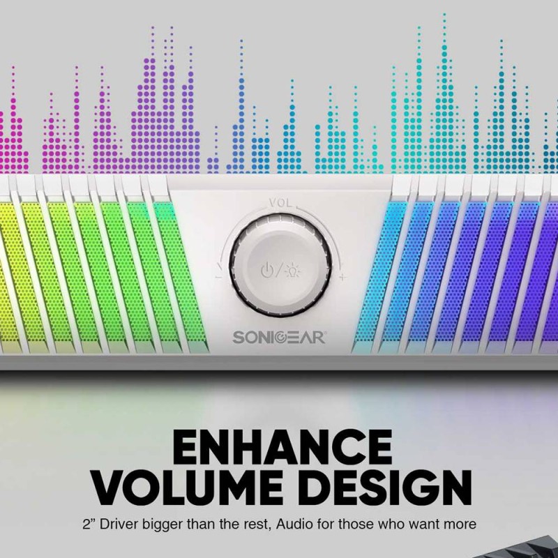 Buy SonicGear BT RGB Soundbar White - iOX Bar III - BT RGB Soundbar White in Cyprus, Nicosia, Limassol, Larnaka, Pafos