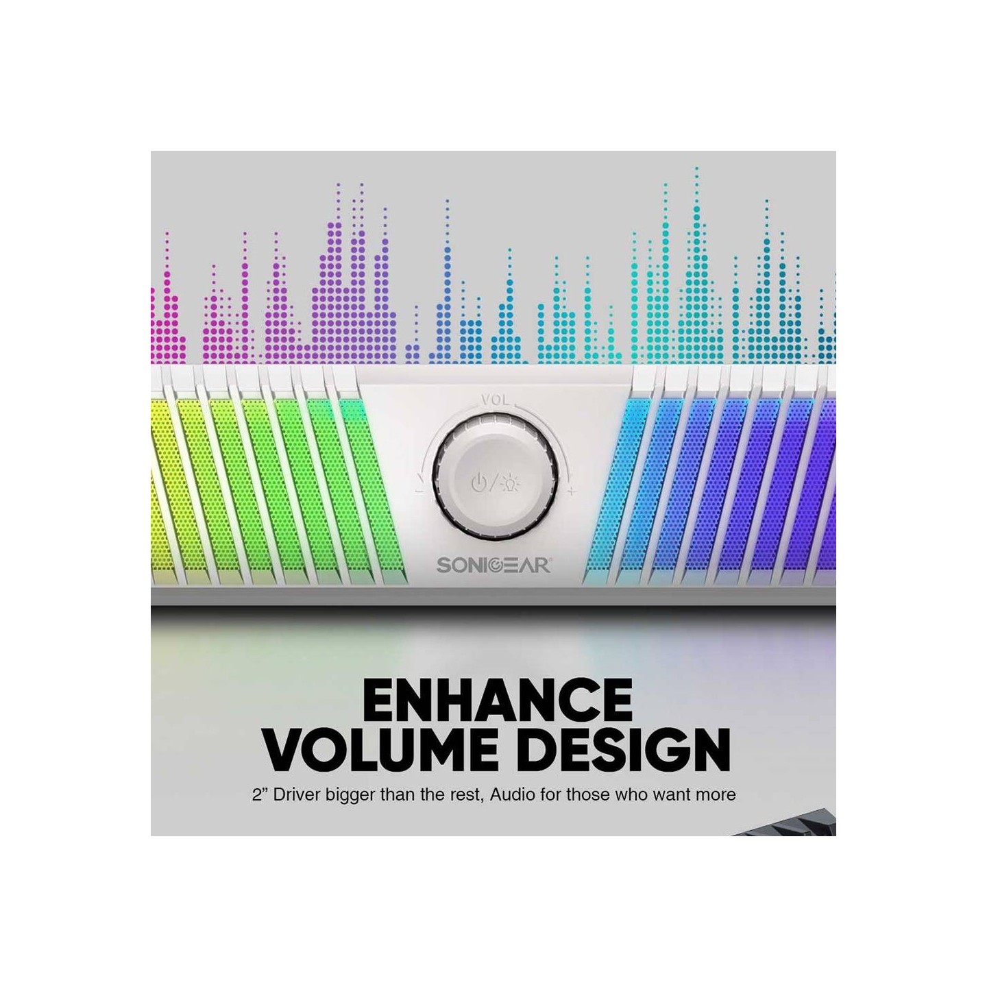 SonicGear BT RGB Soundbar White - iOX Bar III - BT RGB Soundbar White — Buy in Cyprus with Fast Delivery