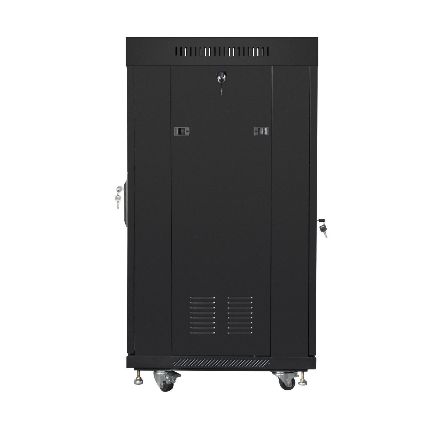 Lanberg Free Standing Cabinet 19'' with Glass Door 22U 60cm Ventilation Panel with LCD, 2 Fans & Thermostat Black (no...