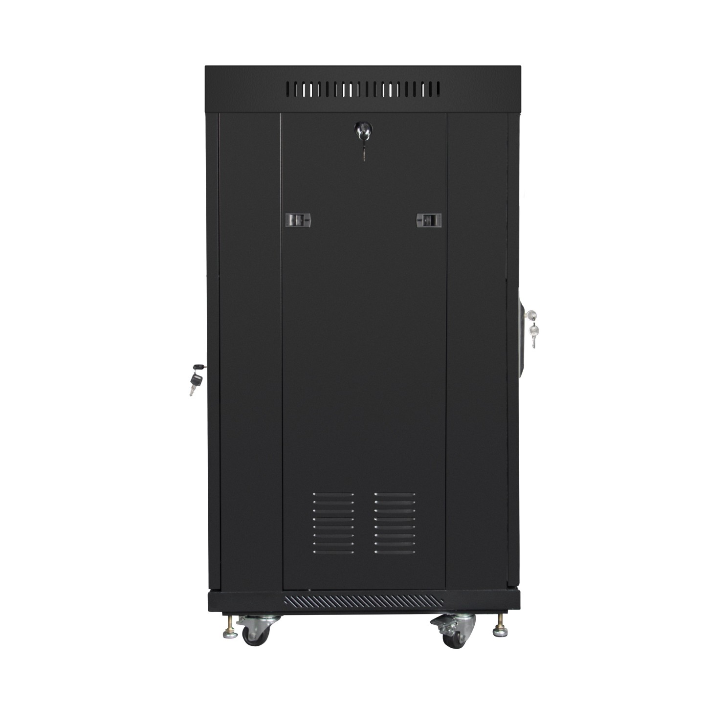 Lanberg Free Standing Cabinet 19'' with Glass Door 22U 60cm Ventilation Panel with LCD, 2 Fans & Thermostat Black (no...