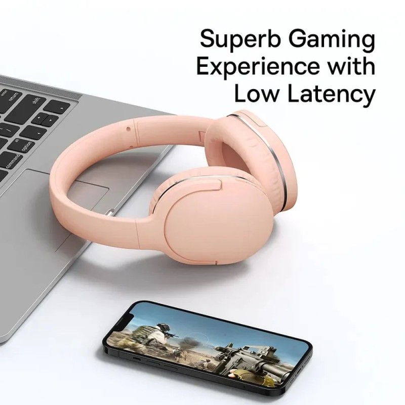 Buy Baseus Wireless Headphones Over Ear Encok - D02 Pro v2 - Pink in Cyprus, Nicosia, Limassol, Larnaka, Pafos