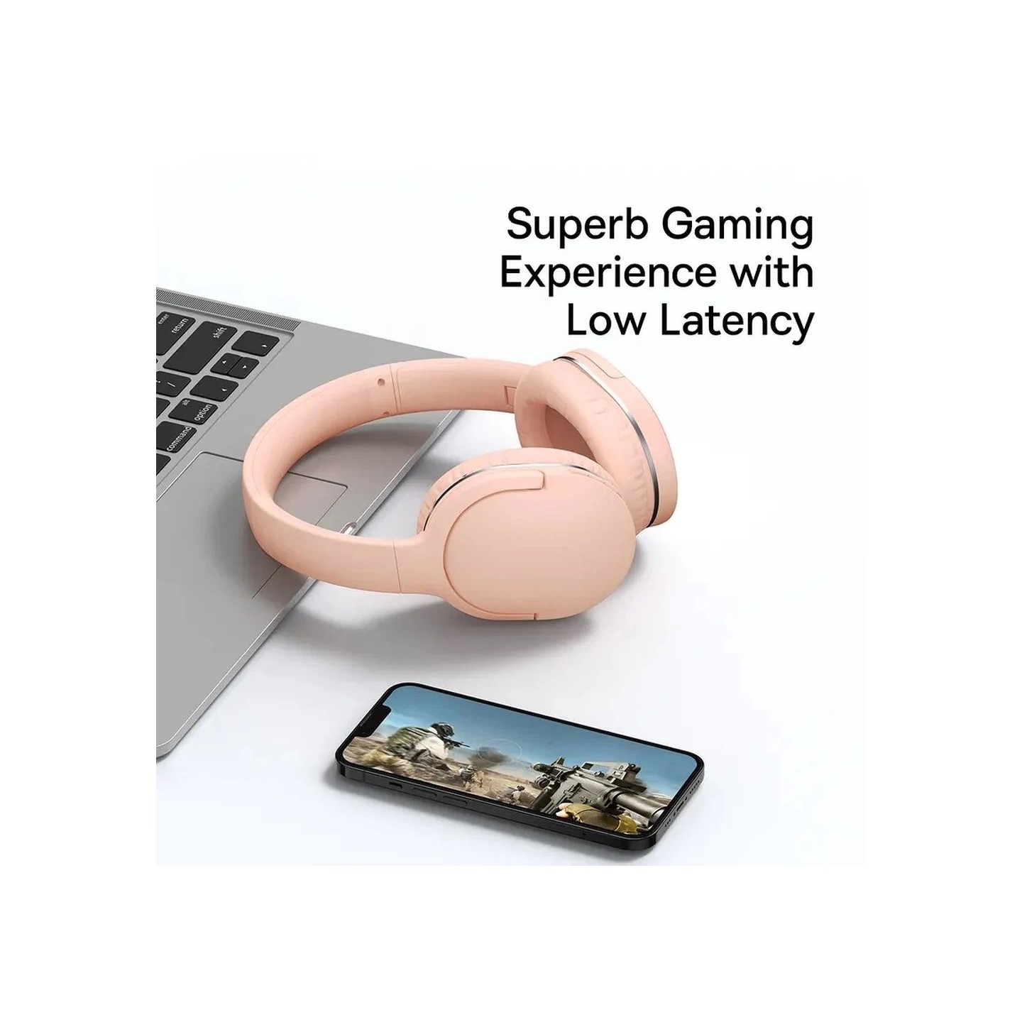 Baseus Wireless Headphones Over Ear Encok - D02 Pro v2 - Pink — Buy in Cyprus with Fast Delivery