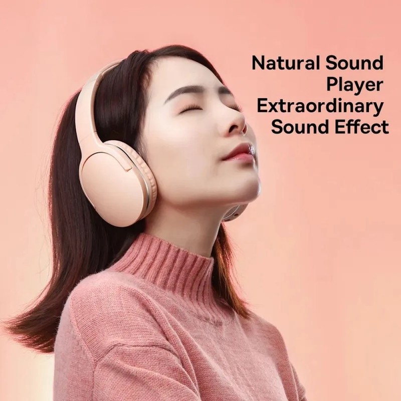 Buy Baseus Wireless Headphones Over Ear Encok - D02 Pro v2 - Pink in Cyprus, Nicosia, Limassol, Larnaka, Pafos