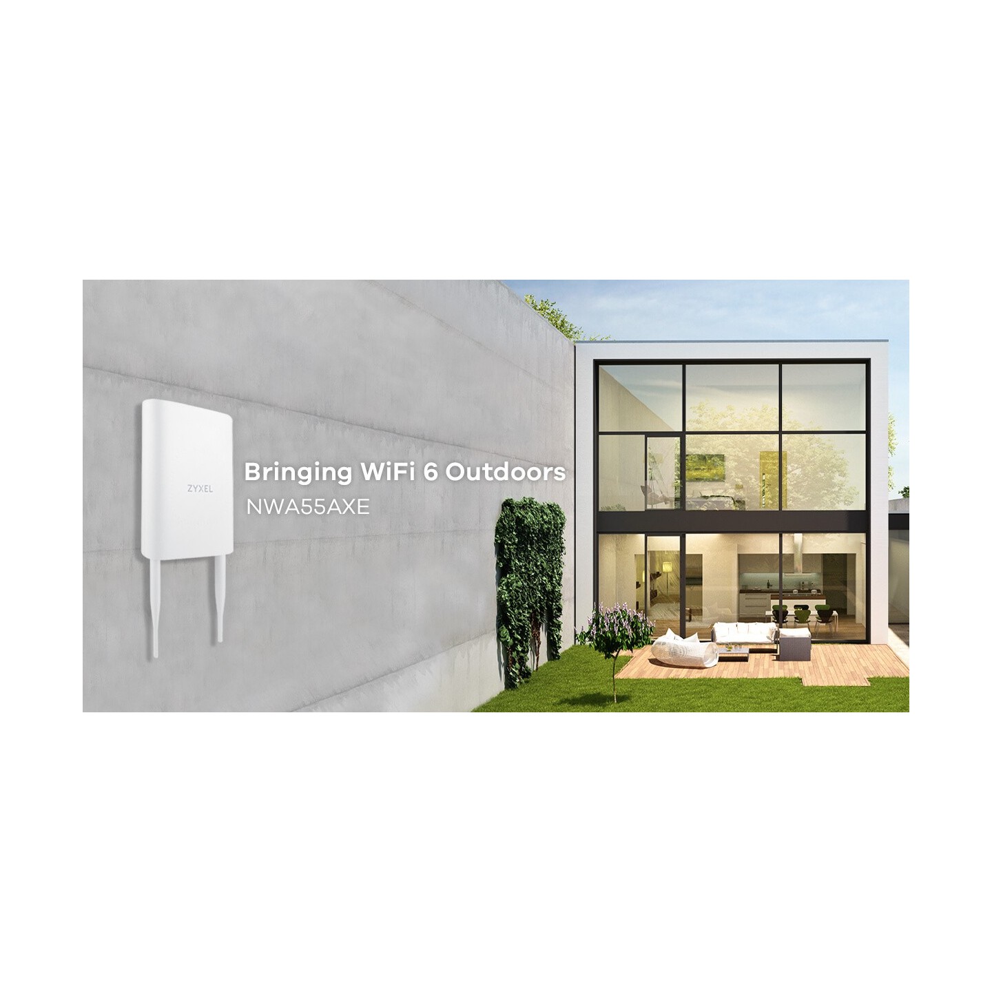 Zyxel Access Point Outdoor AX1800 Wi-Fi 6 Dual Band UK Plug - NWA55AXE - Outdoor AX1800 Wi-Fi 6 Dual Band UK Plug