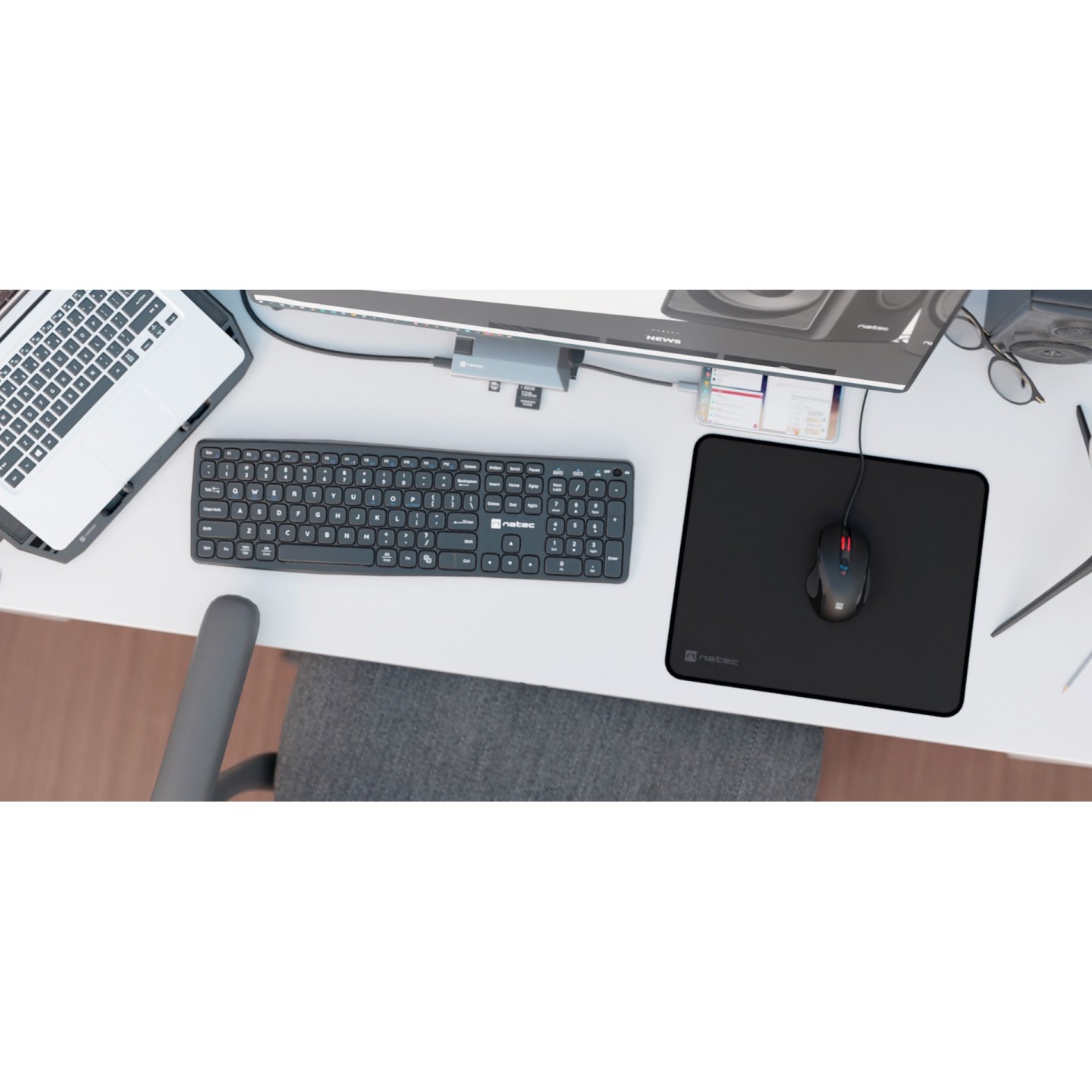 Natec COLORS SERIES Mousepad - Medium - Obsidian Black — Buy in Cyprus with Fast Delivery