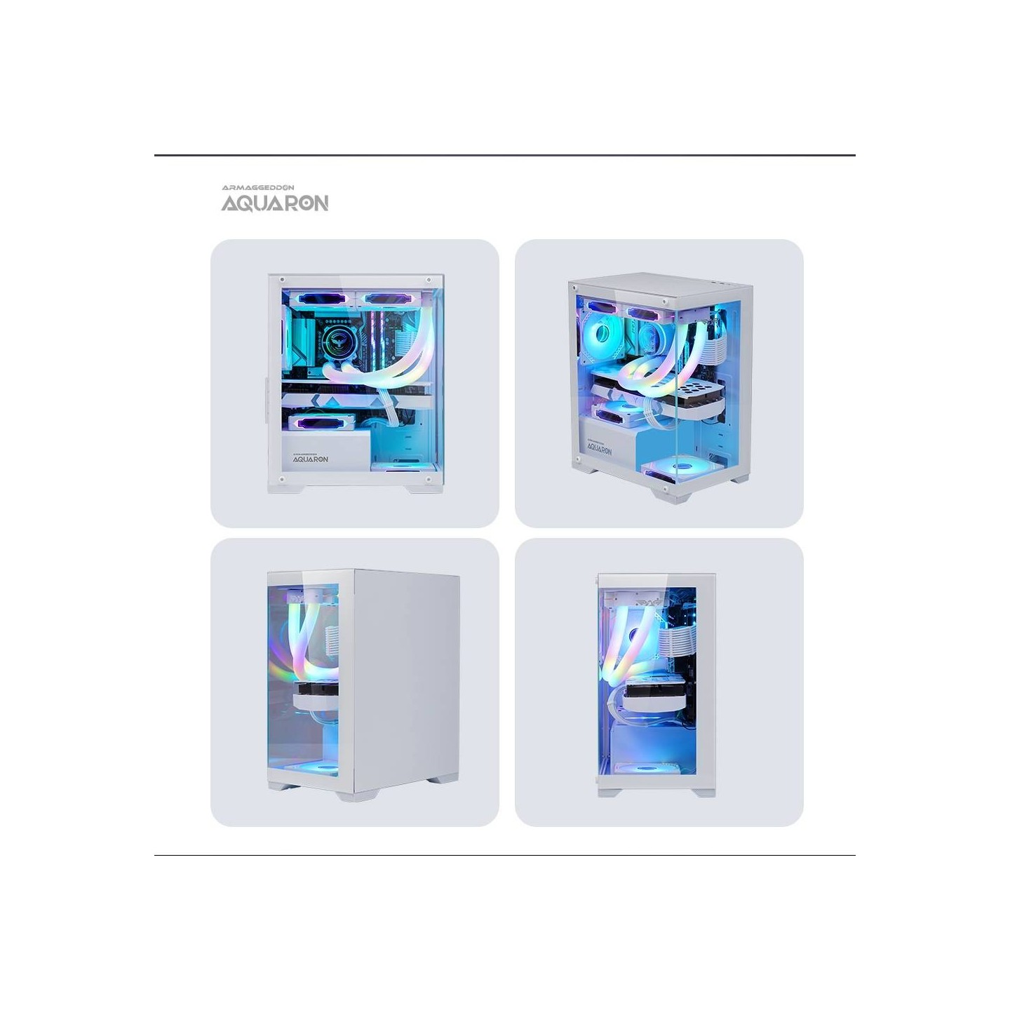 Armaggeddon Aquaron MicroATX Gaming Case White - Micro ATX, White — Buy in Cyprus with Fast Delivery