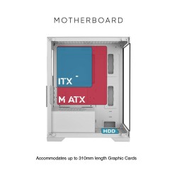 Armaggeddon Aquaron MicroATX Gaming Case White - Micro ATX, White — Buy in Cyprus with Fast Delivery