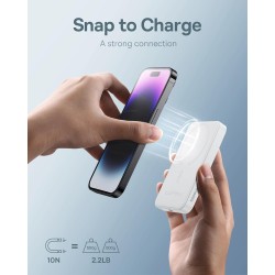 Buy Baseus Powerbank - 20W 5000mAh Magnetic Wireless White in Cyprus, Nicosia, Limassol, Larnaka, Pafos