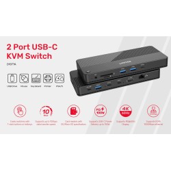 Buy Unitek USB-C Hub USB3.2 KVM HDMI Gb SD Audio PD100W - D1077A - USB-C Hub USB... in Cyprus, Nicosia, Limassol, Larnaka, Pafos