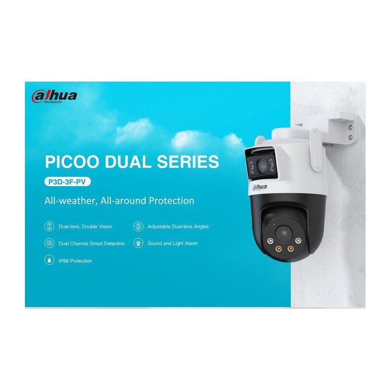 Buy Dahua IP 3.0MP Wifi PT Dual Illumination Dual-Lens - P3D-3F-PV - IP 3.0MP Wi... in Cyprus, Nicosia, Limassol, Larnaka, Pafos