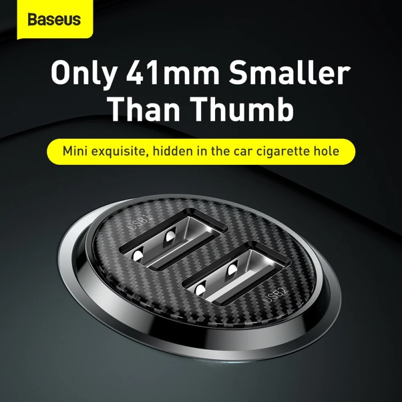 Buy Baseus GRAIN Pro Car Charger - 4.8A Black in Cyprus, Nicosia, Limassol, Larnaka, Pafos