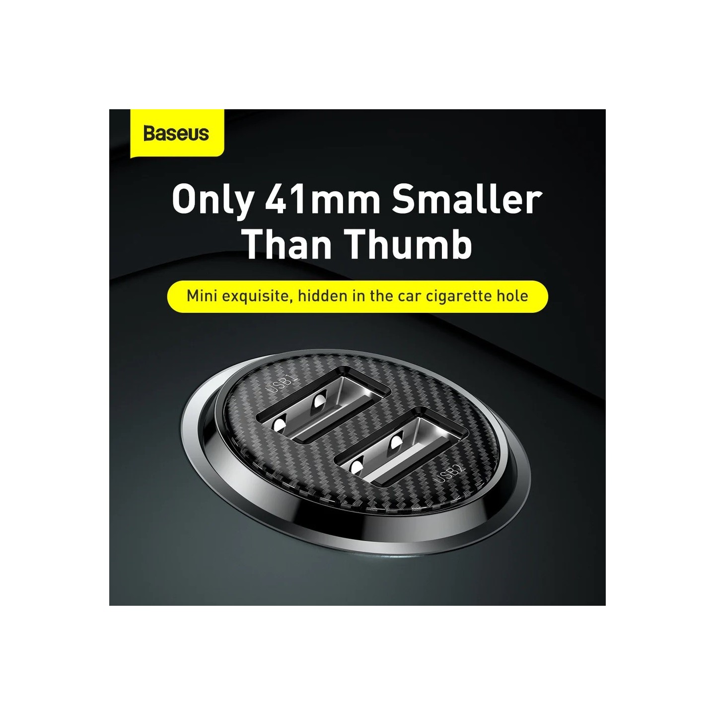 Baseus GRAIN Pro Car Charger - 4.8A Black — Buy in Cyprus with Fast Delivery