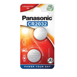 Buy Panasonic Lithium Battery - CR2032 - Blister (2pc) in Cyprus, Nicosia, Limassol, Larnaka, Pafos