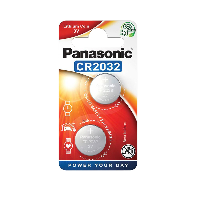 Buy Panasonic Lithium Battery - CR2032 - Blister (2pc) in Cyprus, Nicosia, Limassol, Larnaka, Pafos