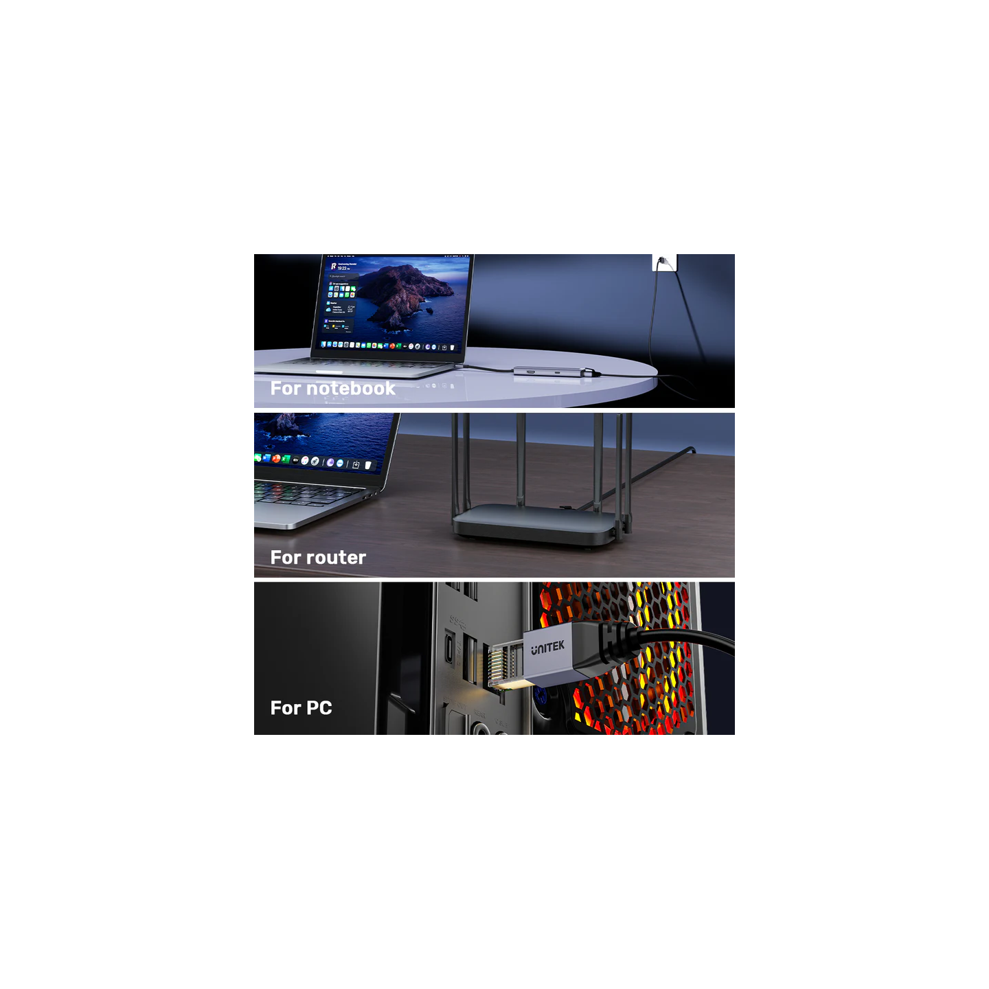 Unitek Network Patch Cable CAT8 Black 15.0m - C18149A-15M - CAT8 Black 15.0m — Buy in Cyprus with Fast Delivery