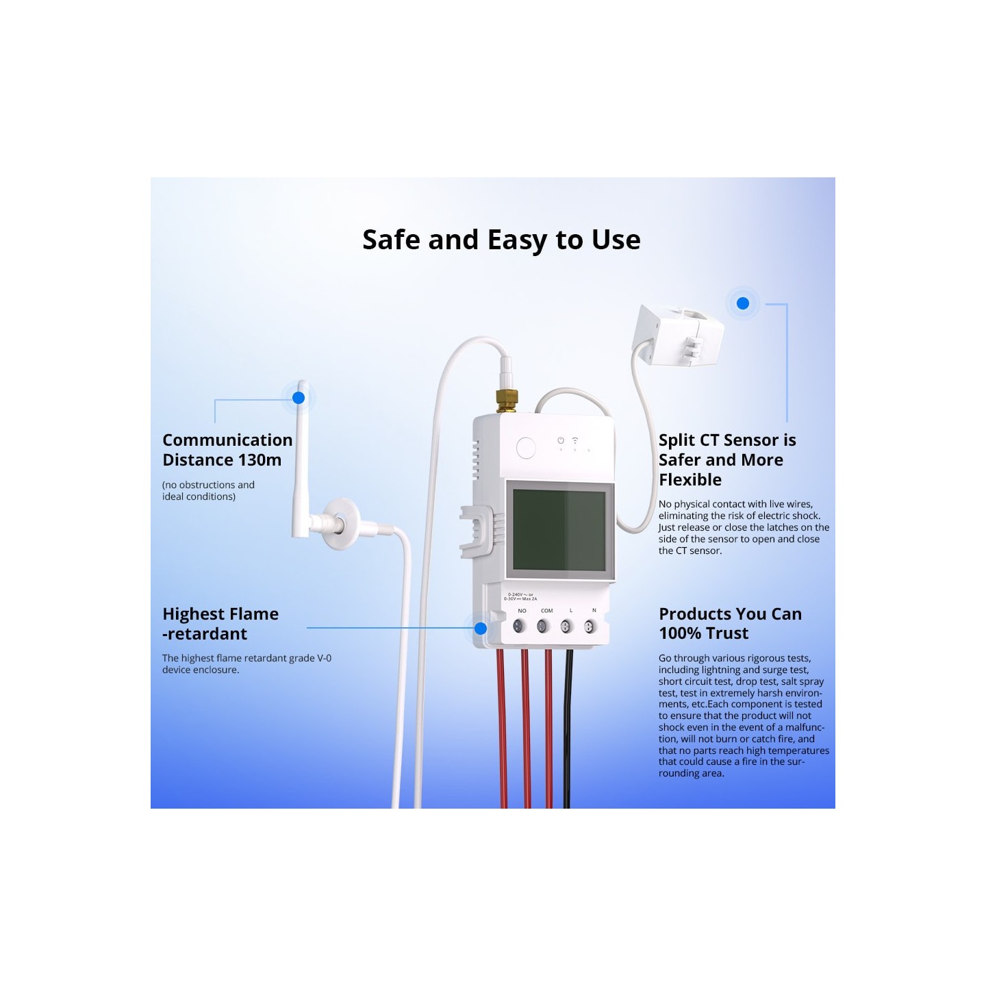 Sonoff WiFi Smart Switch - POWCT - with 100A Power Metering DC — Buy in Cyprus with Fast Delivery