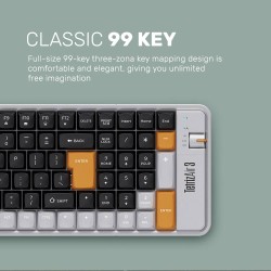 Alcatroz Tetriz Air 3 Wireless Keyboard 2.4G+BT 99-Key Summer White (Boxed) — Buy in Cyprus with Fast Delivery