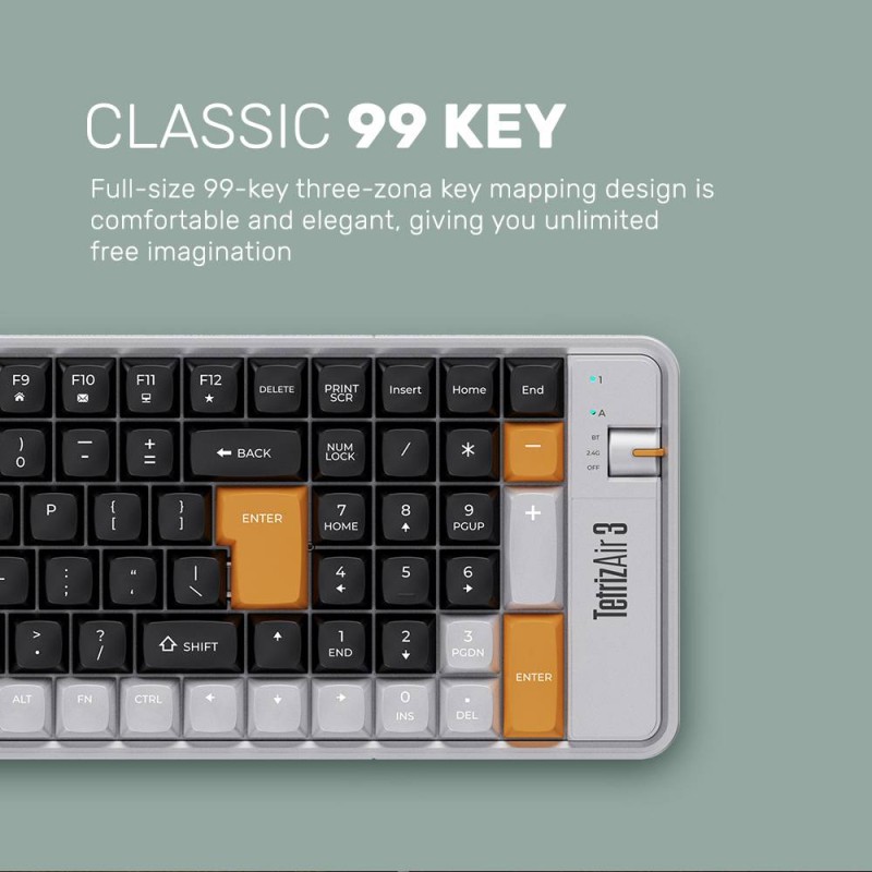 Buy Alcatroz Tetriz Wireless Keyboard - Air 3 - Wireless Keyboard 2.4G+BT Summer... in Cyprus, Nicosia, Limassol, Larnaka, Pafos