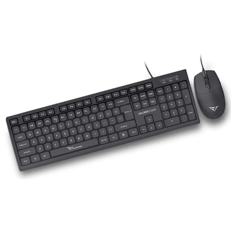Alcatroz XPLORER C3600 Silent Black Wired Keyboard & Mouse Combo (Boxed) — Buy in Cyprus with Fast Delivery