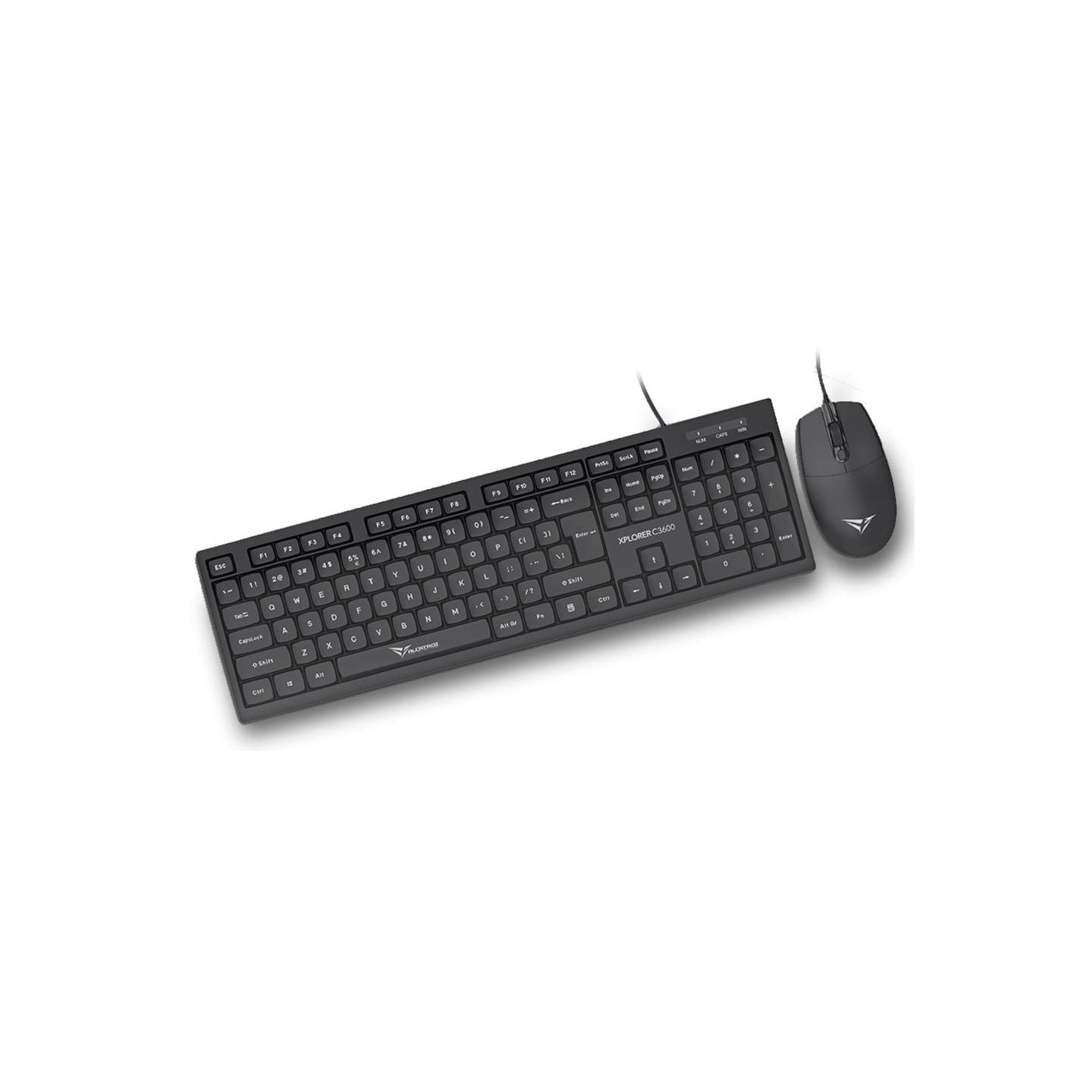 Alcatroz XPLORER C3600 Silent Black Wired Keyboard & Mouse Combo (Boxed) — Buy in Cyprus with Fast Delivery